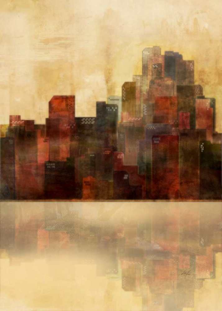 Art Print: Golden Lagoon 1 