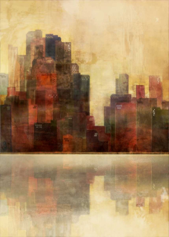 Art Print: Golden Lagoon 2