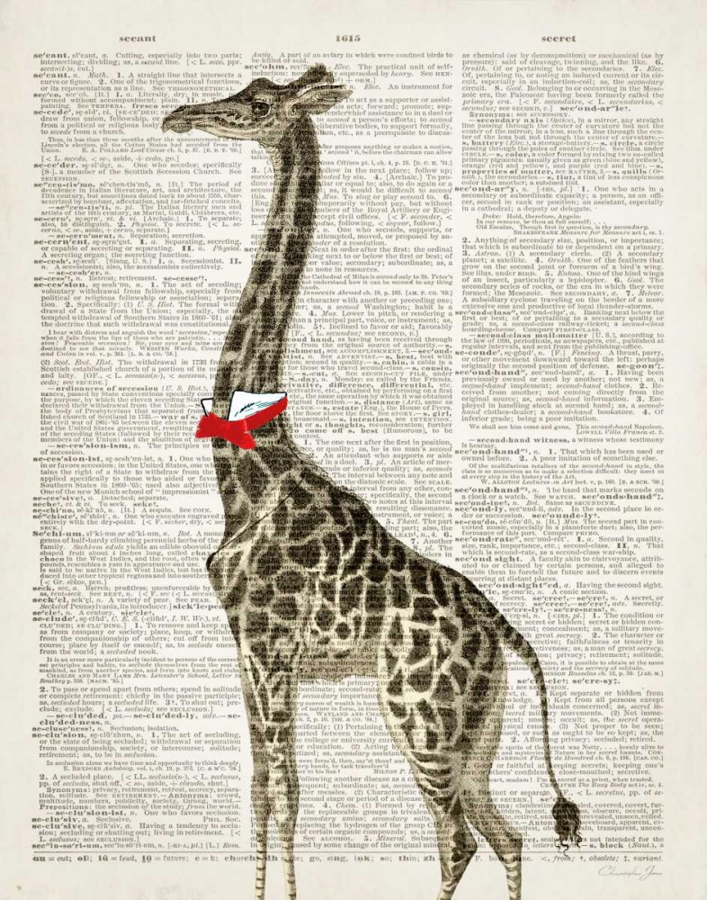 Wall Art Painting id:142089, Name: Dapper Giraffe, Artist: James, Christopher