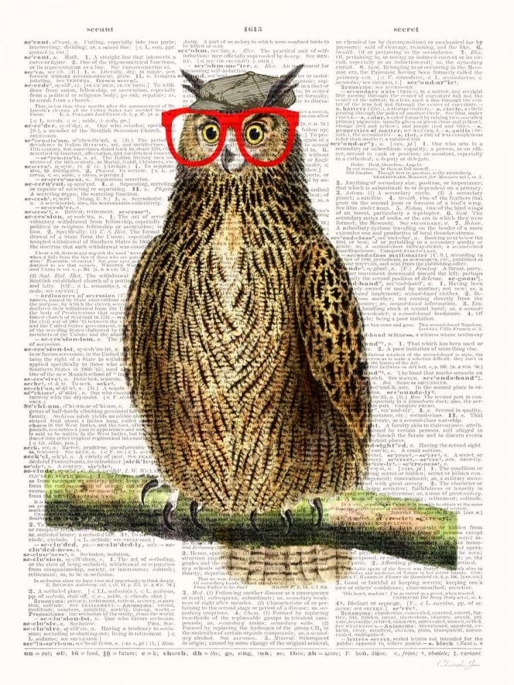 Wall Art Painting id:142202, Name: Studious Owl, Artist: James, Christopher