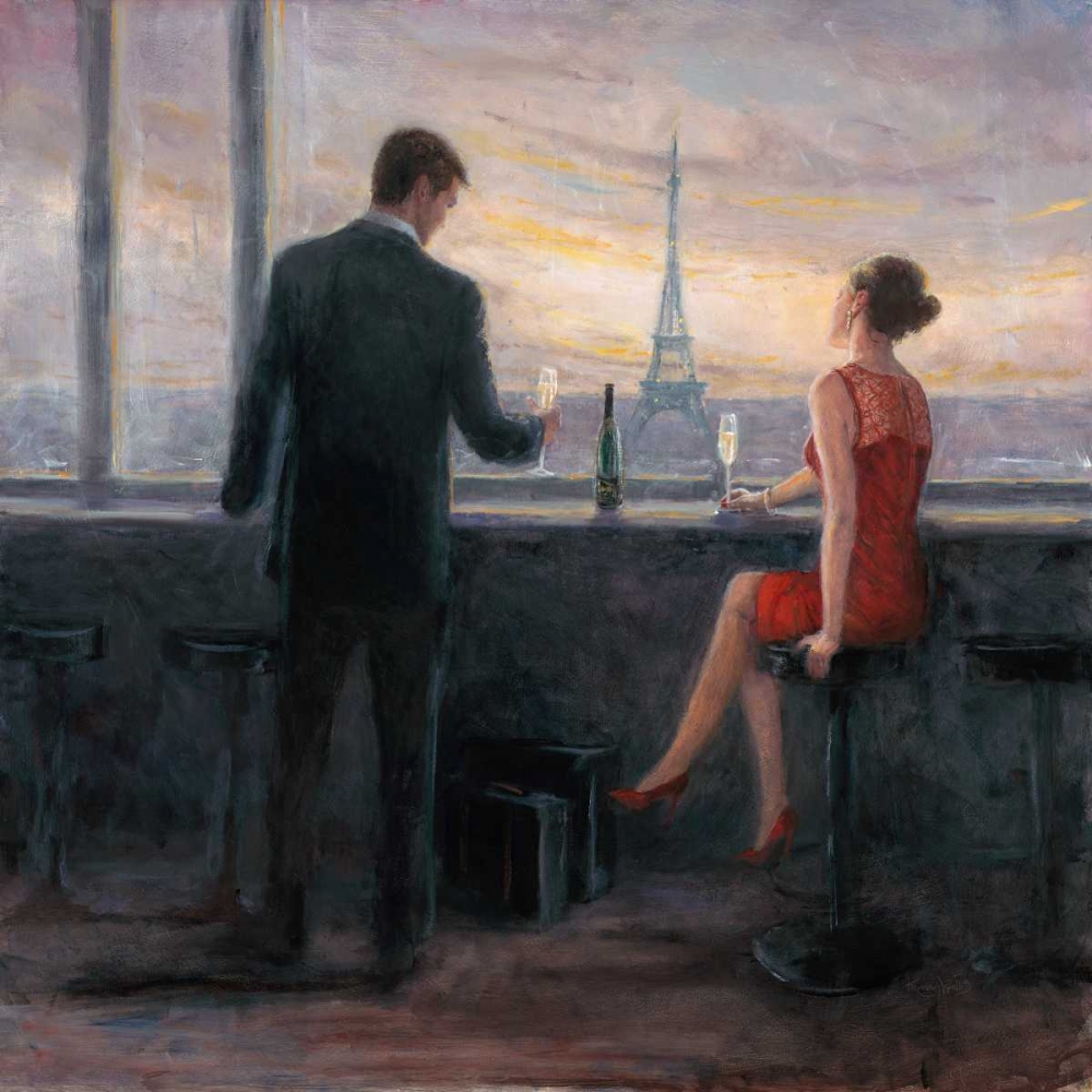 Art Print: Paris Evening Romance