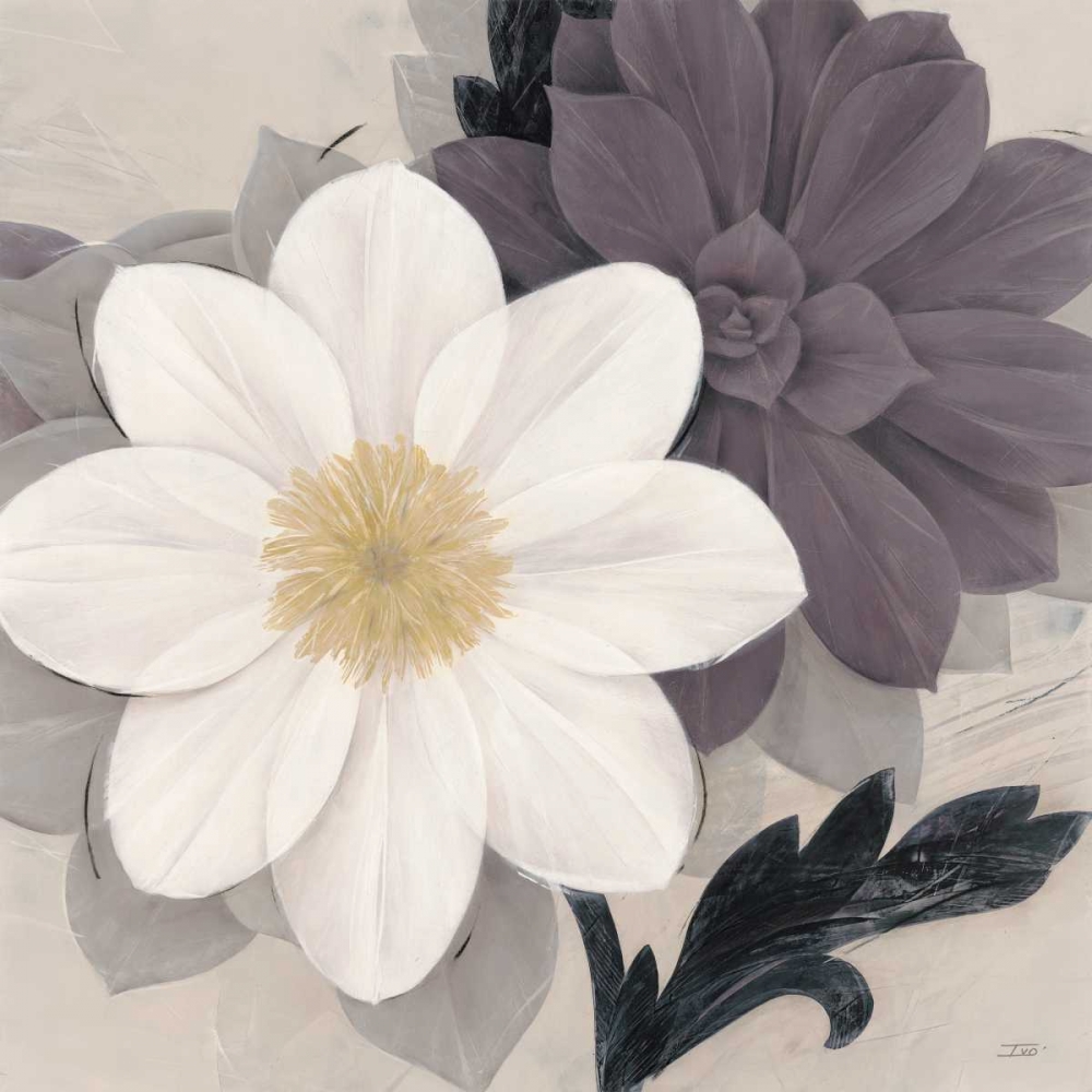 Wall Art Painting id:84967, Name: Blossom and Succulent White, Artist: Stoyanov, Ivo
