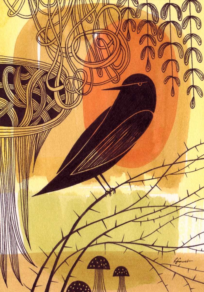 Wall Art Painting id:56747, Name: Doodle Bird 1, Artist: Faust, Richard