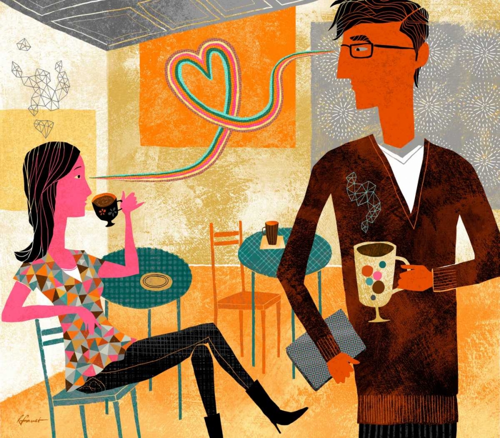 Wall art: Coffeeshop Love, by Faust, Richard