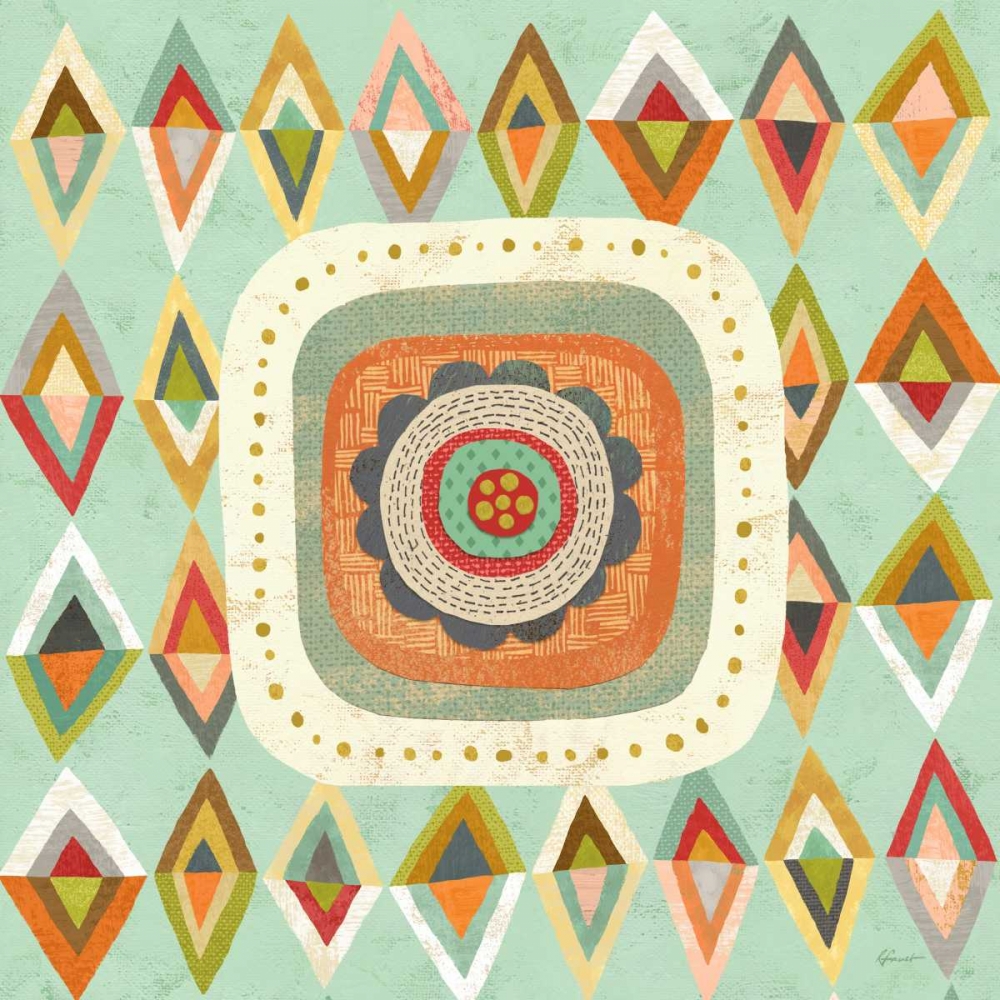 Wall Art Painting id:56764, Name: Floral Retro 3 Bloom, Artist: Faust, Richard