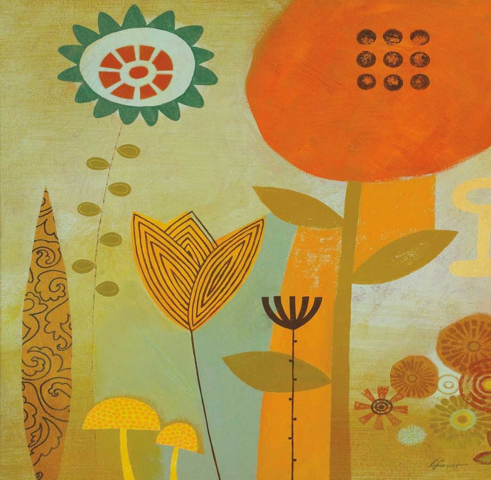 Wall Art Painting id:56779, Name: Groovy Bloom 1, Artist: Faust, Richard