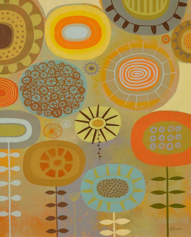 Wall Art Painting id:56781, Name: Retro Bloom 1, Artist: Faust, Richard