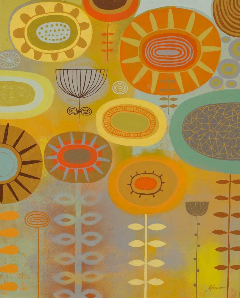 Wall Art Painting id:56782, Name: Retro Bloom 2, Artist: Faust, Richard