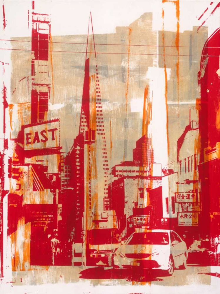 Art Print: Urban Collage Downtown