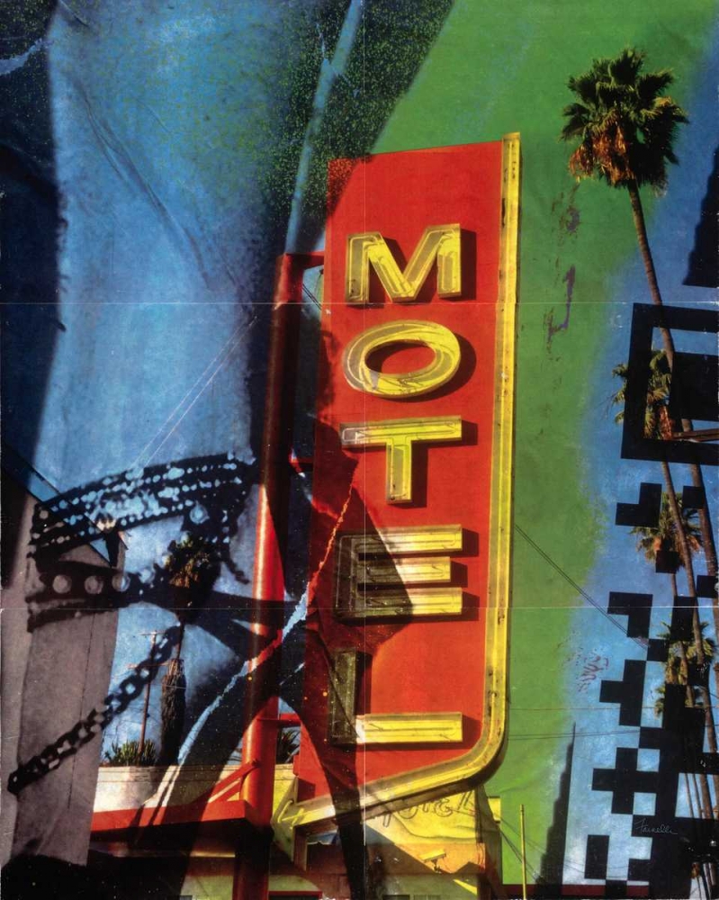 Art Print: Urban Collage Motel