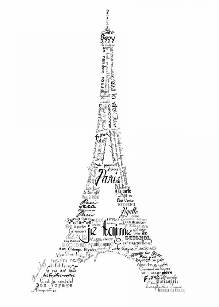 Wall Art Painting id:56159, Name: As The French Say-Eiffel Tower, Artist: De Lauzun, Marion 