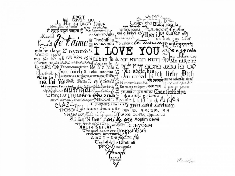 Wall Art Painting id:56160, Name: As The French Say-Heart, Artist: De Lauzun, Marion 