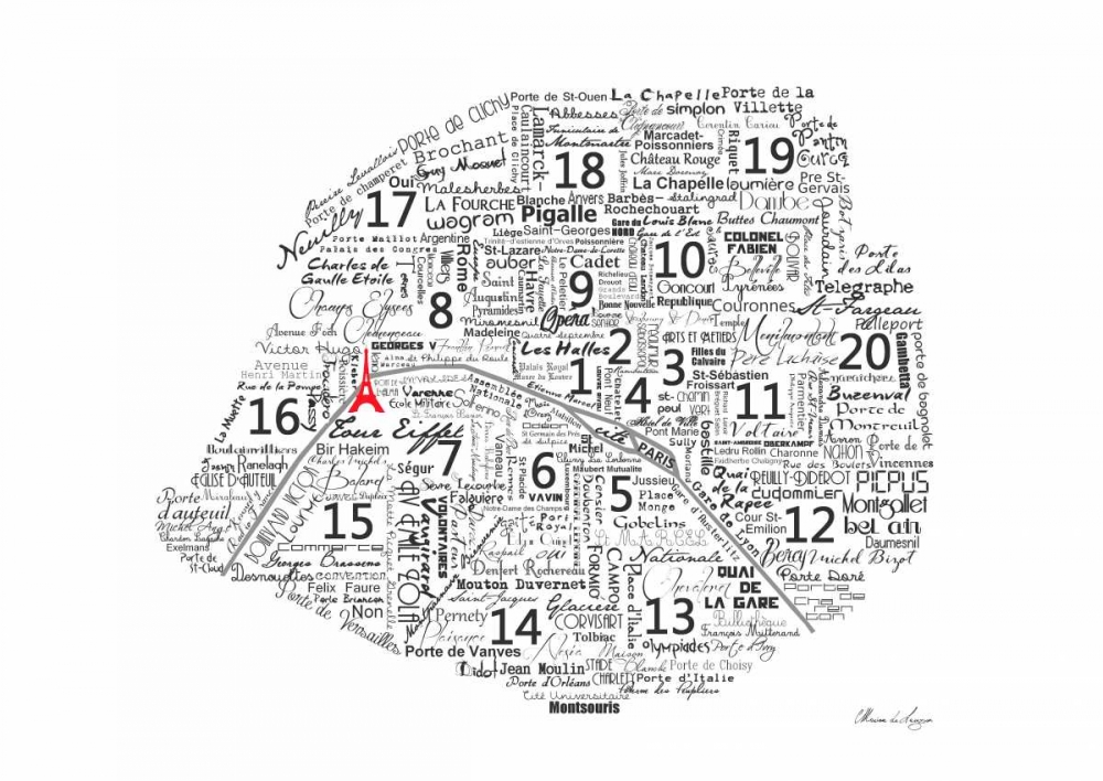 Wall Art Painting id:61920, Name: As The French Say-Map, Artist: De Lauzun, Marion 