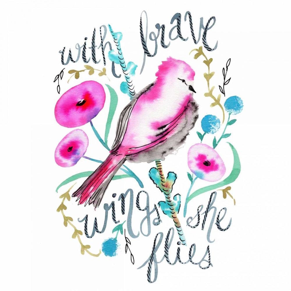 Wall Art Painting id:142214, Name: With Brave Wings She Flies, Artist: Esther Bley Designs 