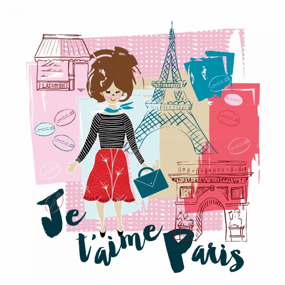 Wall Art Painting id:142273, Name: J taime Paris, Artist: Esther Bley Designs 