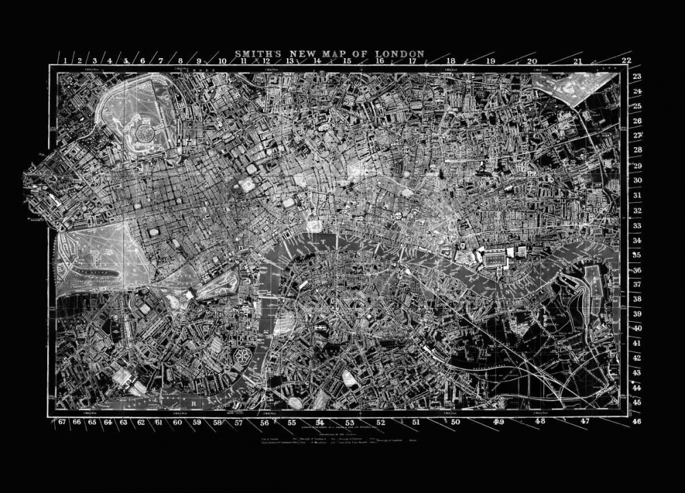 Art Print: London Map Circa 1860