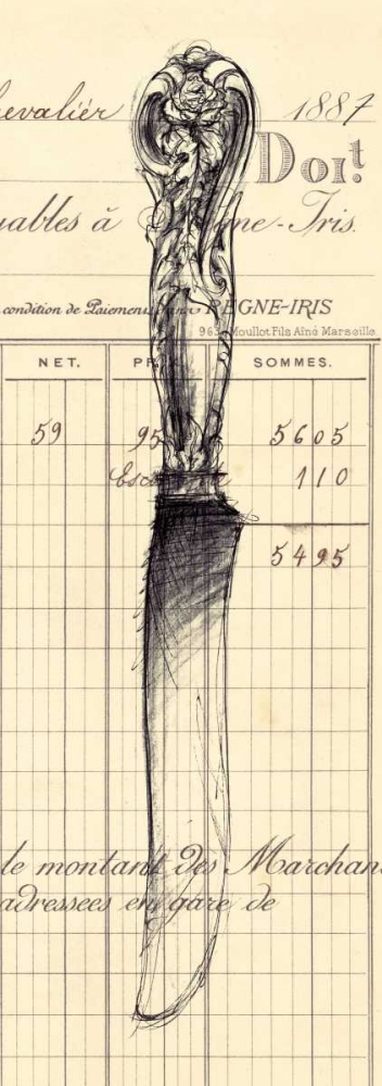 Wall Art Painting id:119517, Name: Knife Document , Artist: Z Studio