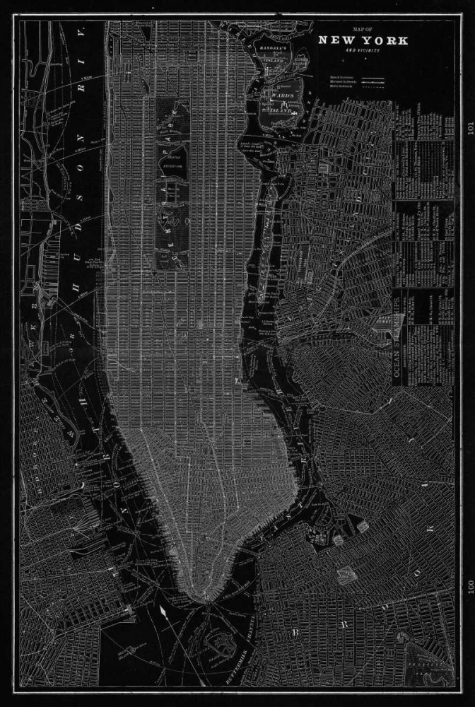 Wall Art Painting id:59281, Name: New York Map, Artist: Z Studio