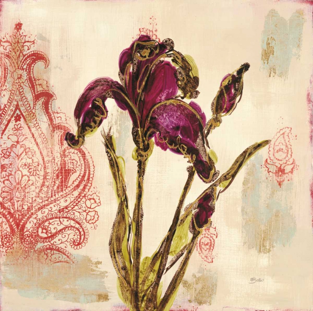 Wall Art Painting id:87310, Name: Iris Paisley 1, Artist: Dos Santos, Bella