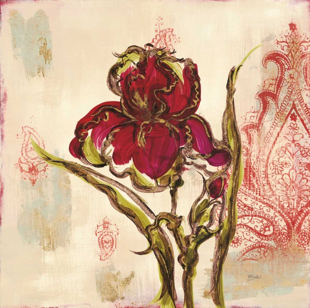 Wall Art Painting id:87311, Name: Iris Paisley 2, Artist: Dos Santos, Bella
