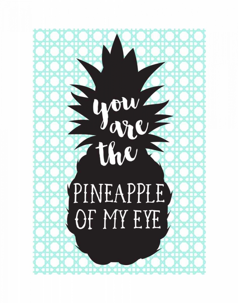 Wall Art Painting id:142156, Name: Pineapple of My Eye Aqua, Artist: Dos Santos, Bella