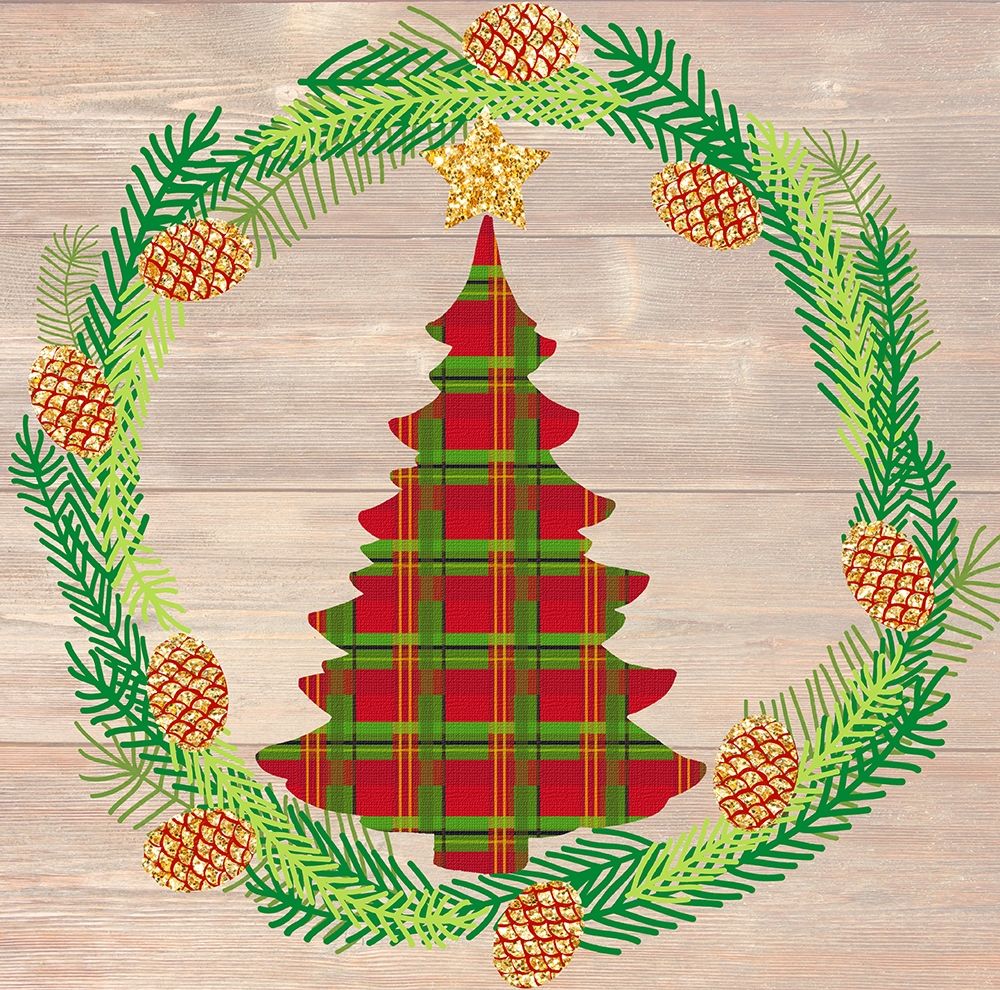 Wall art: Plaid Christmas Tree, by Dos Santos, Bella