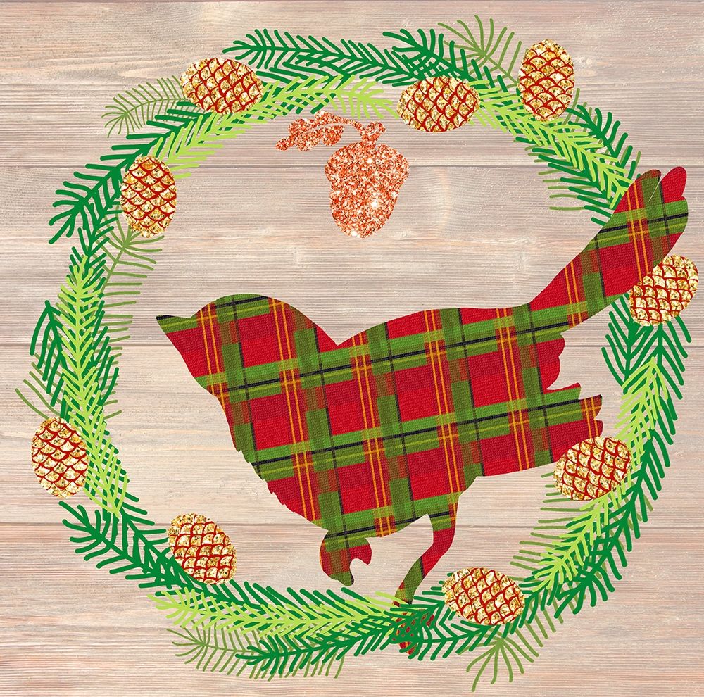 Wall art: Plaid Cardinal, by Dos Santos, Bella