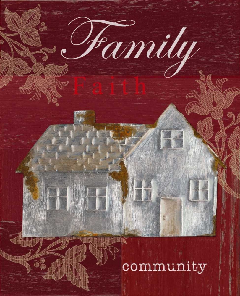 Art Print: Family - Faith - Community
