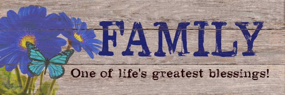 Art Print: Lifes Greatest Blessing Blue