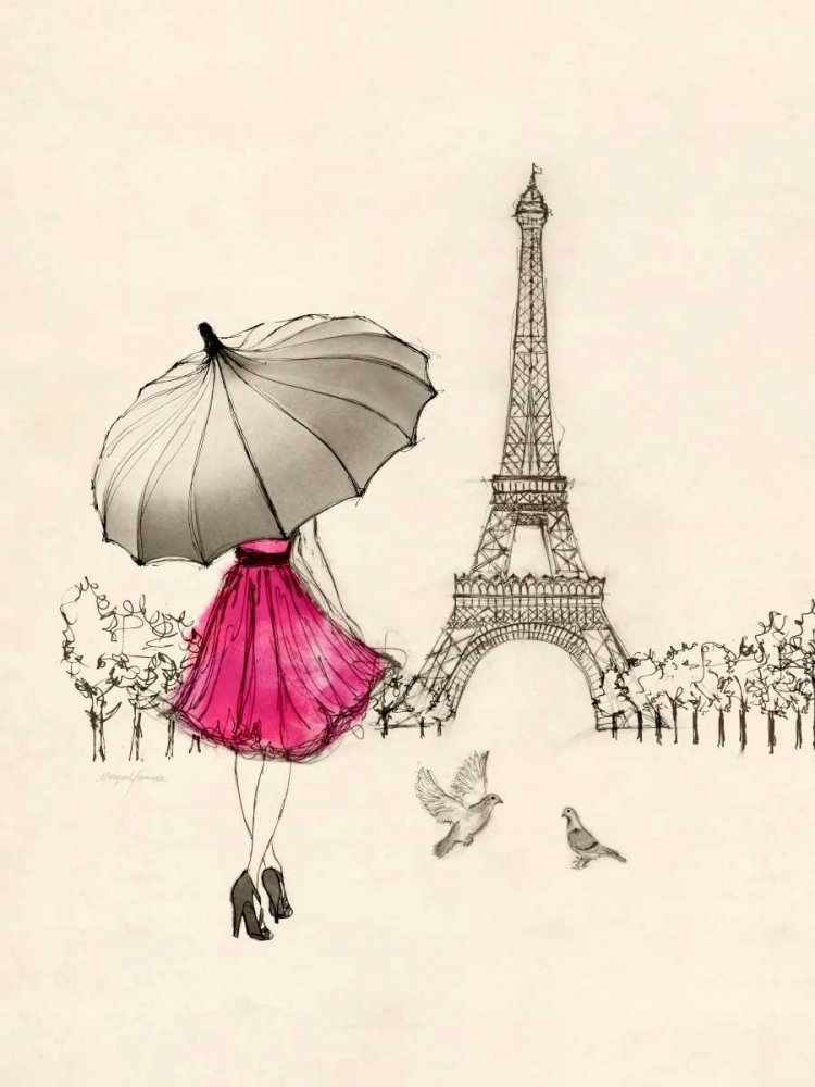 Art Print: Sketching a Parisian Memory