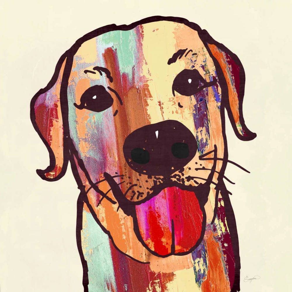 Wall art: Lab Happy!, by Taylor, Evangeline