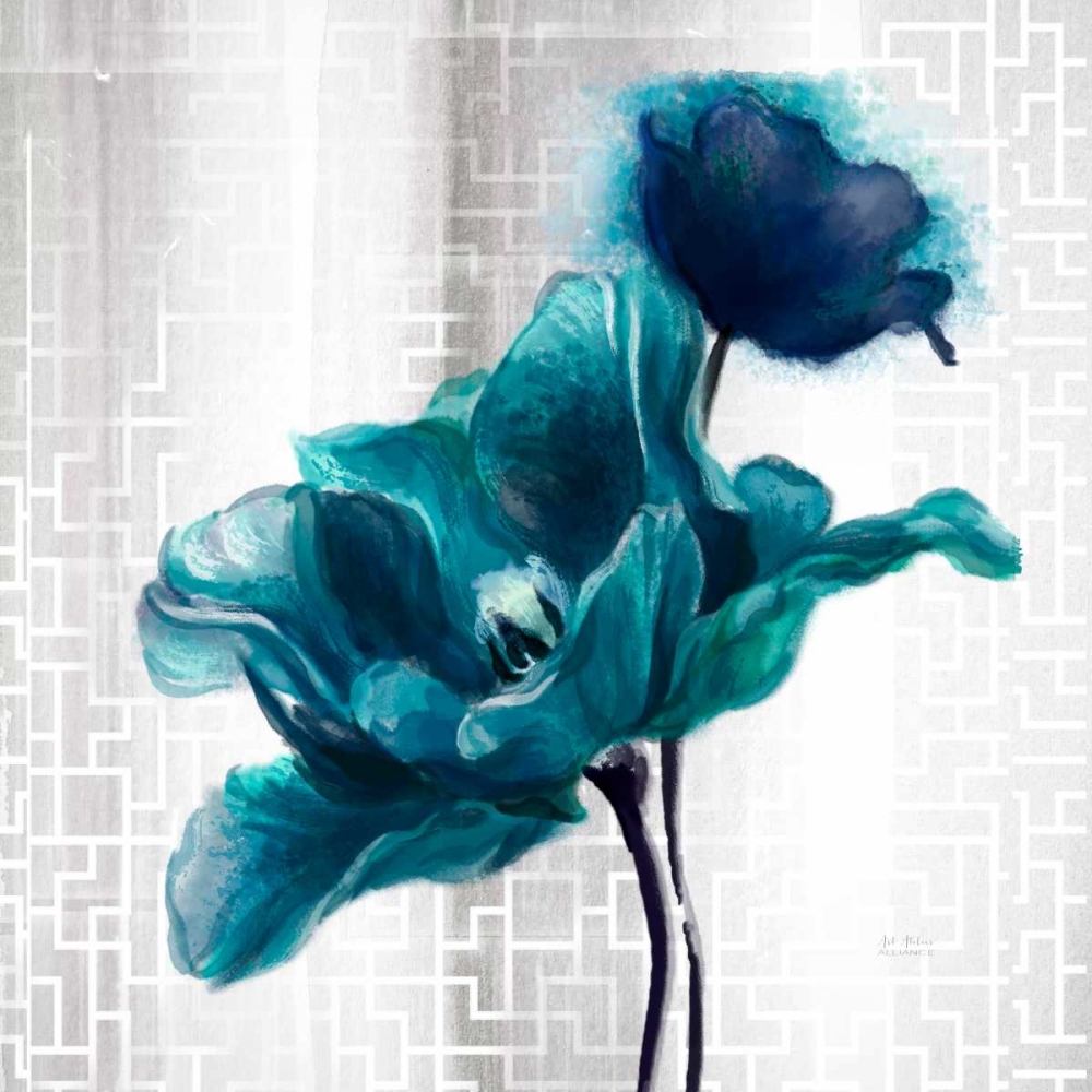 Wall Art Painting id:66332, Name: Ethereal Spring Turquoise Tulip, Artist: Art Atelier Alliance