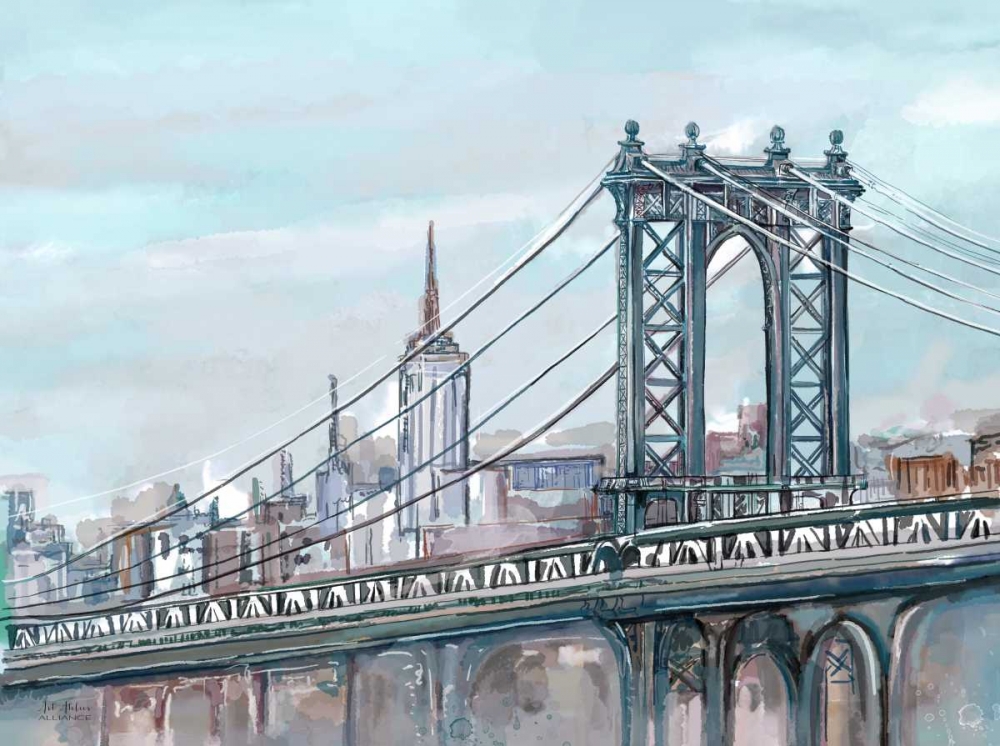 Wall art: Watercolour Sketch Book New York, by Art Atelier Alliance