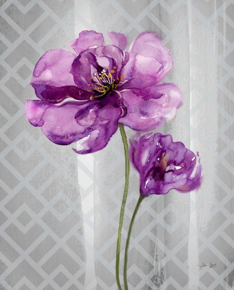 Wall Art Painting id:166365, Name: Trellis Floral2, Artist: Jing, Jin