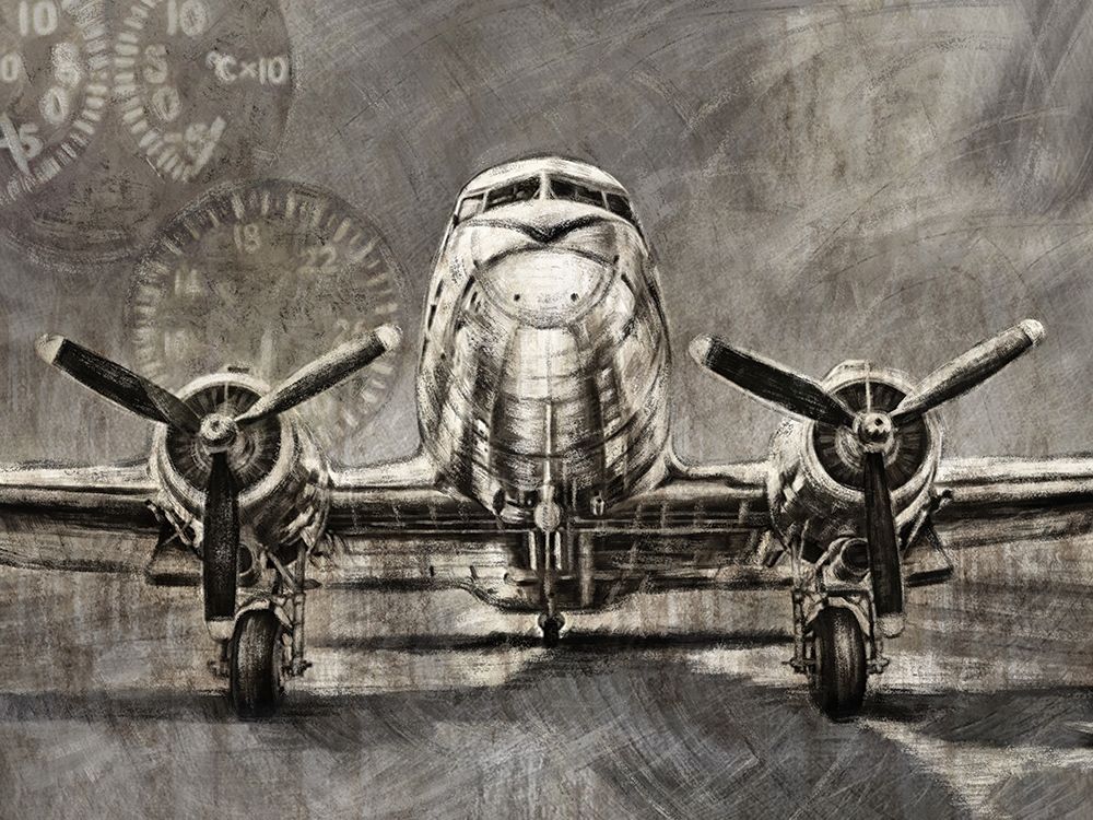 Wall art: Vintage Jet Plane, by Zheng, James