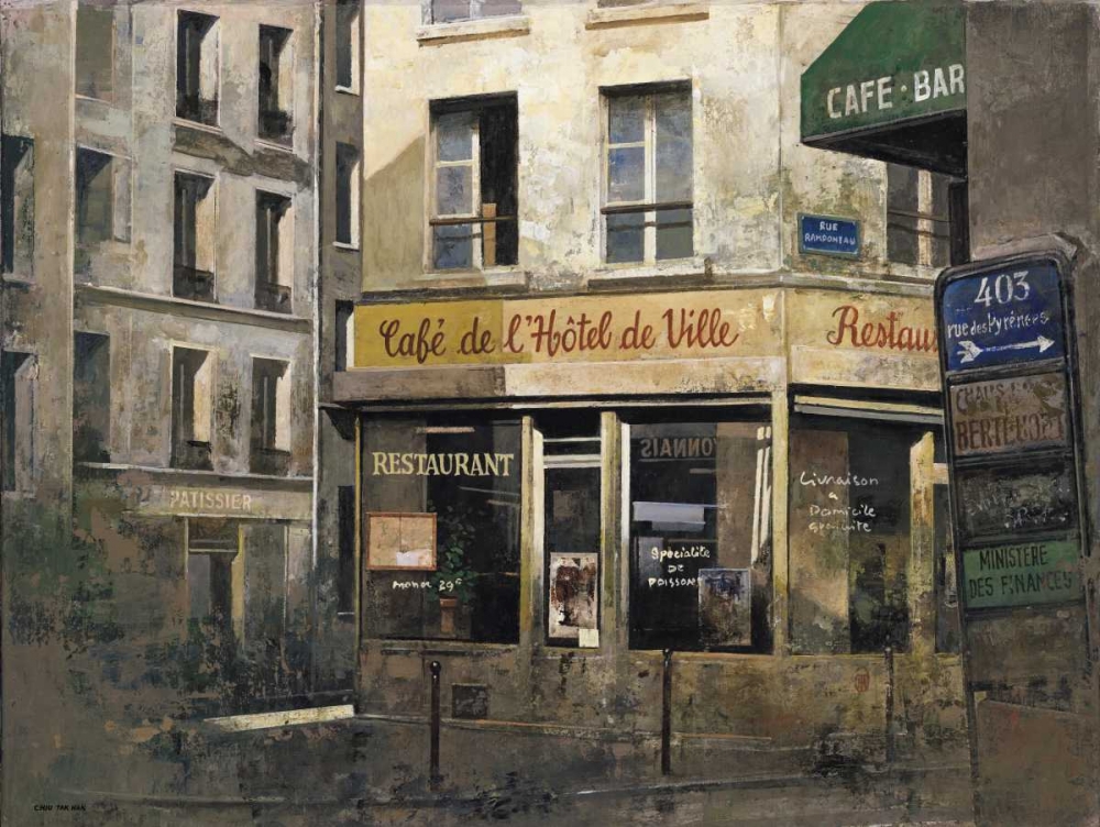 Wall Art Painting id:59740, Name: Hotel de Ville, Artist: Hak, Chiu Tak