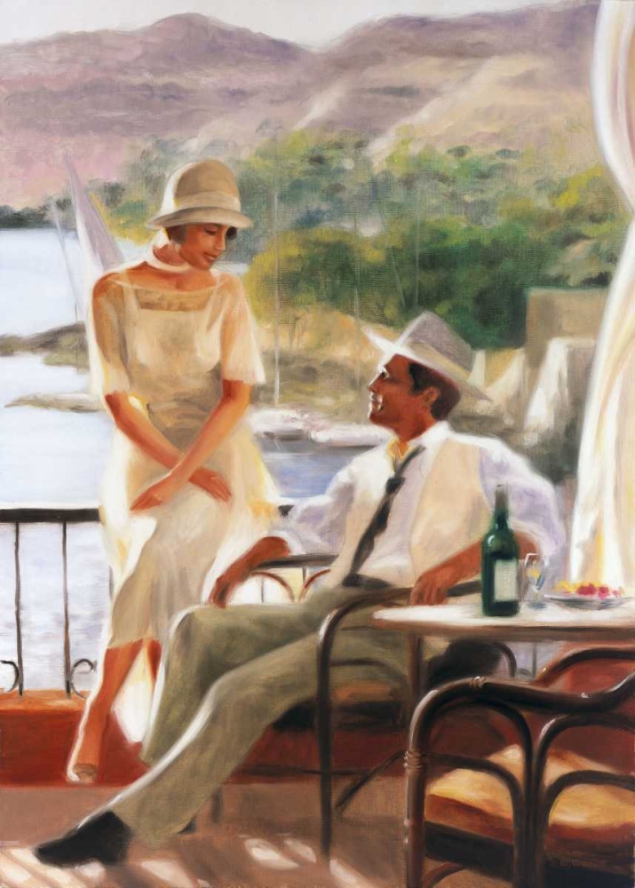 Art Print: Meeting at the tea-garden