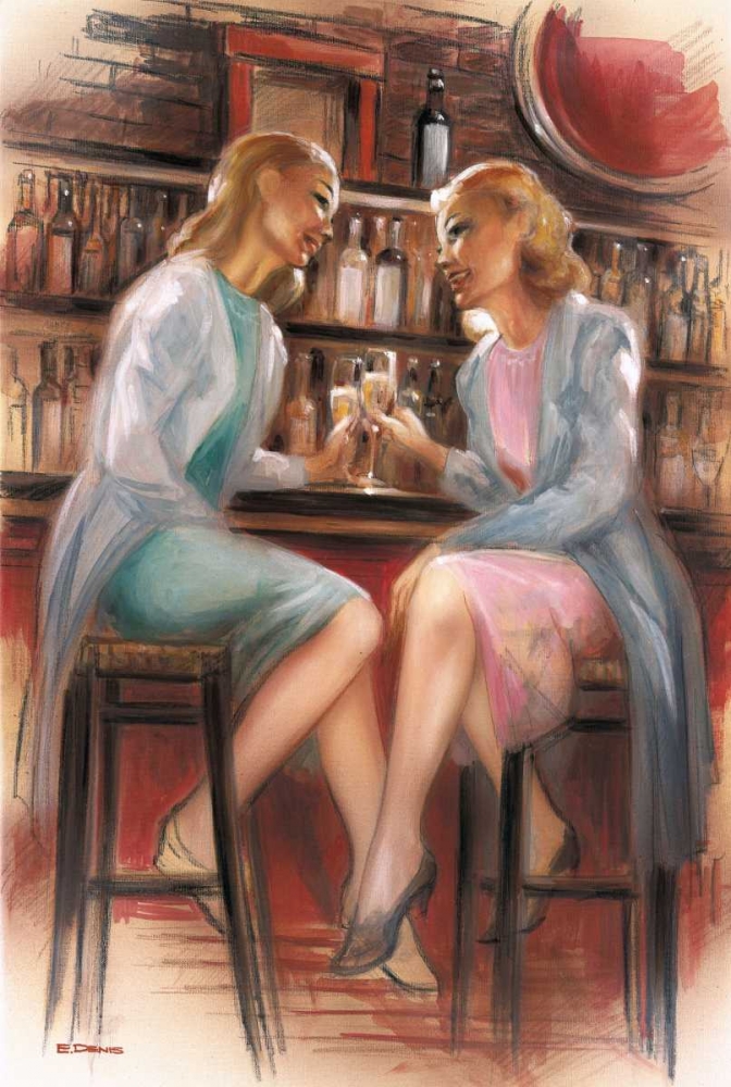 Art Print: Bar conversations II
