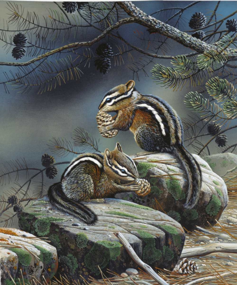 Wall Art Painting id:58104, Name: Squirrels, Artist: Weenink, Jan