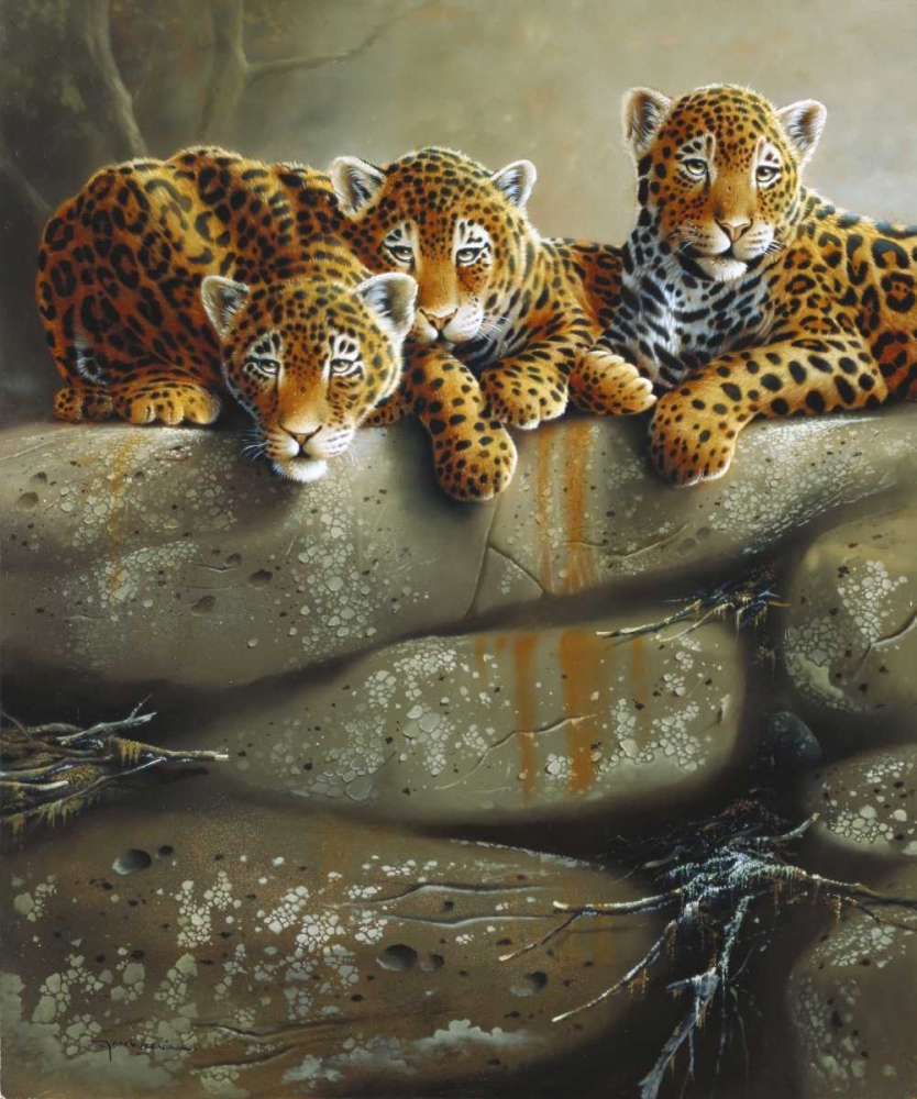 Wall Art Painting id:58117, Name: Three little tigers, Artist: Weenink, Jan