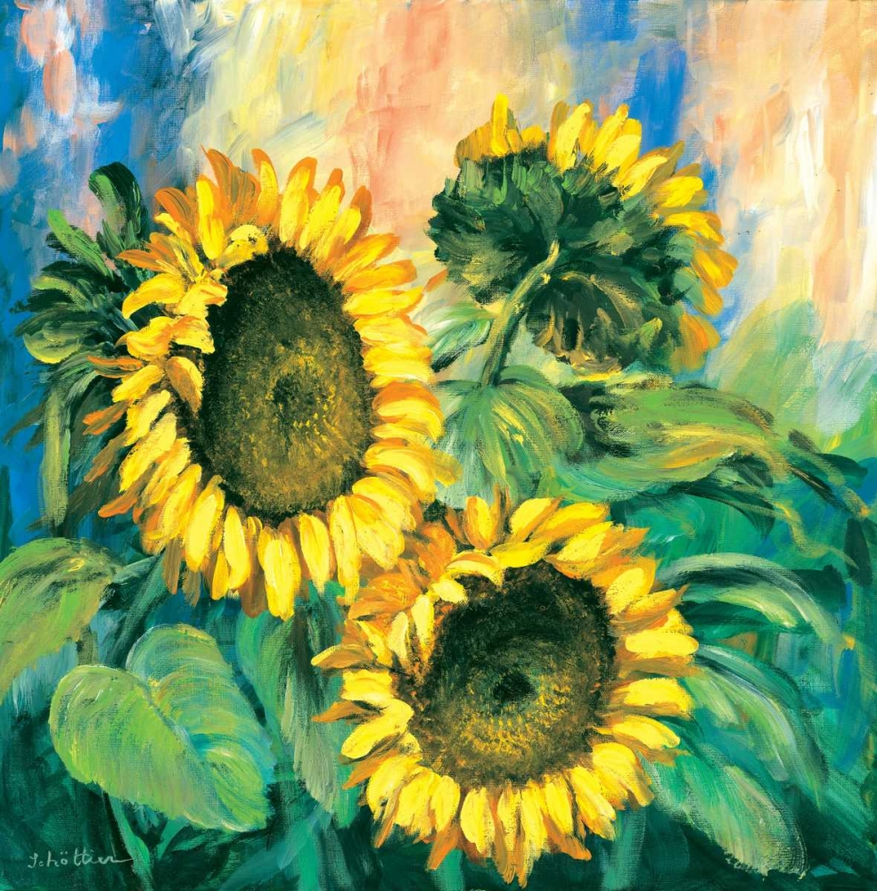 Wall art: Sunflowers, by Schottler, Katharina