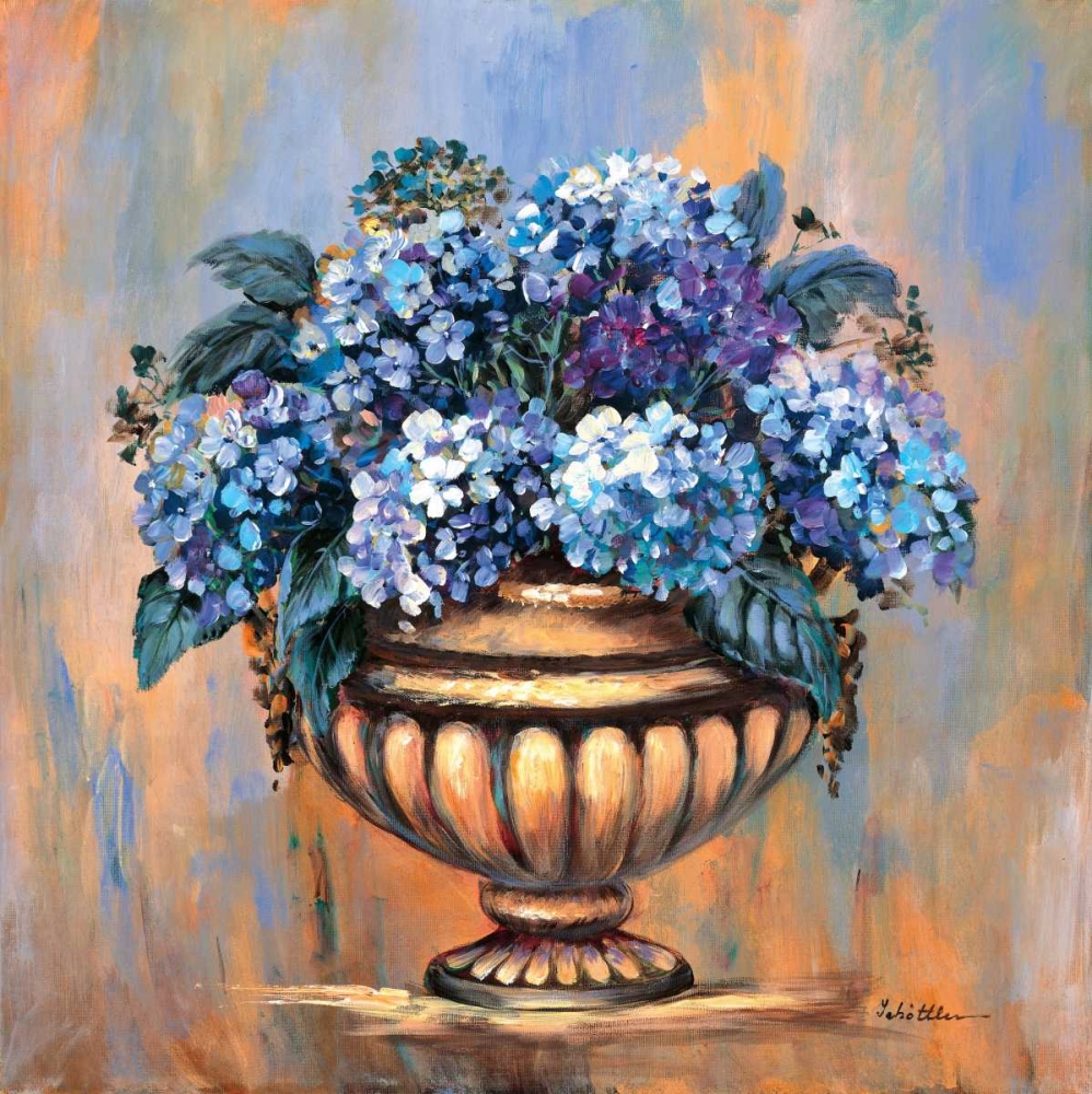 Wall art: Blue hydrangea delight, by Schottler, Katharina