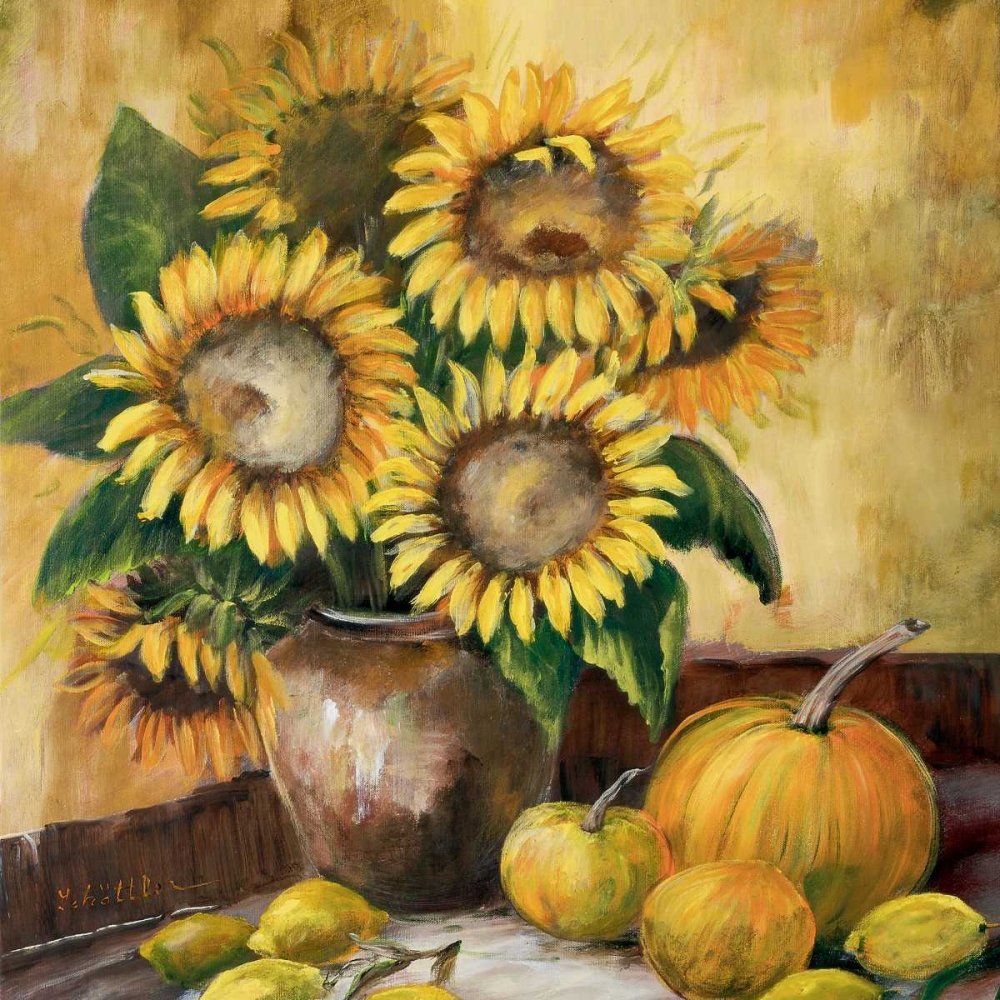 Wall art: Sunflower bouquet lV, by Schottler, Katharina