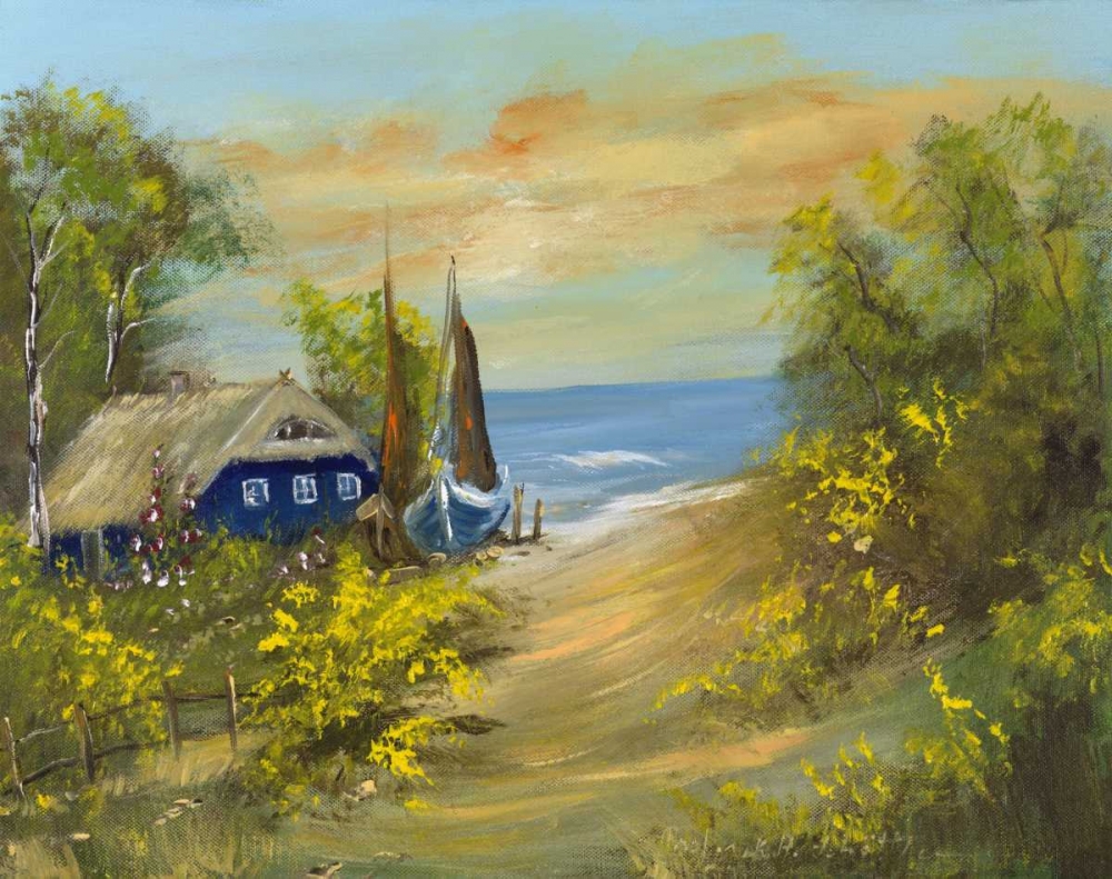 Wall art: Bleu house I, by Schottler, Katharina