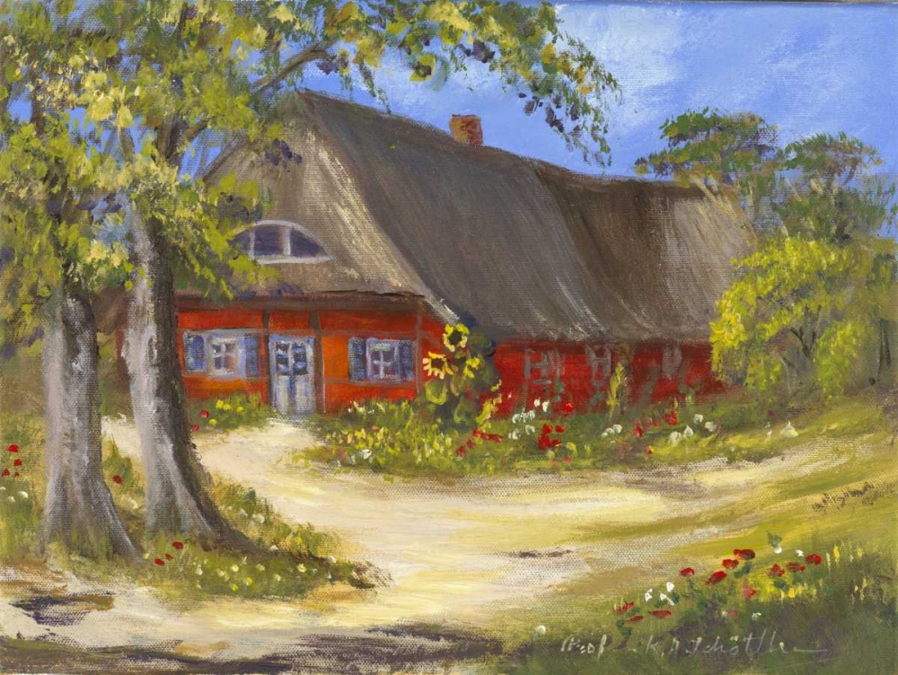 Wall art: Red House , by Schottler, Katharina