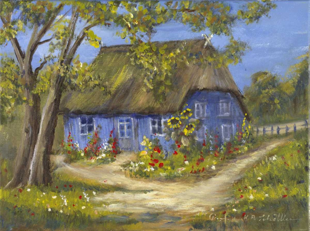 Wall art: Bleu House II, by Schottler, Katharina