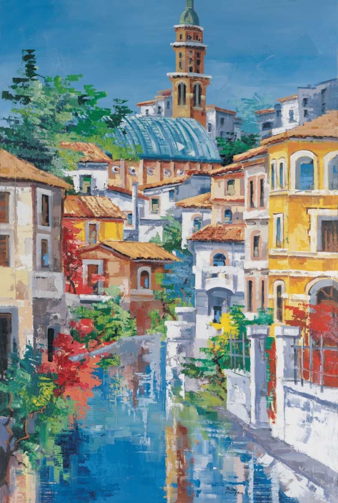 Art Print: Riflessi sul fiume