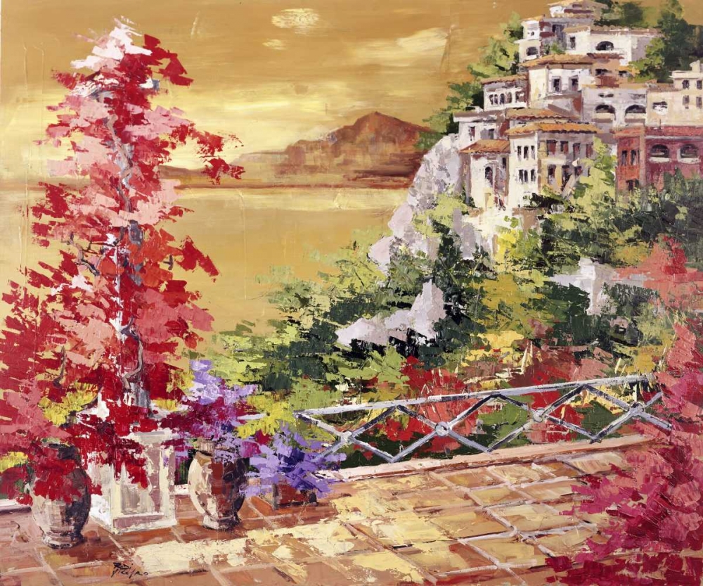 Art Print: Colori caldi sul golfo