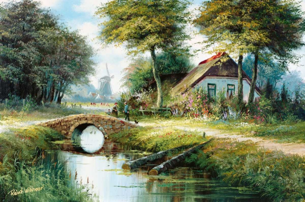 Wall Art Painting id:58646, Name: Dutch country scene, Artist: Withaar, Reint