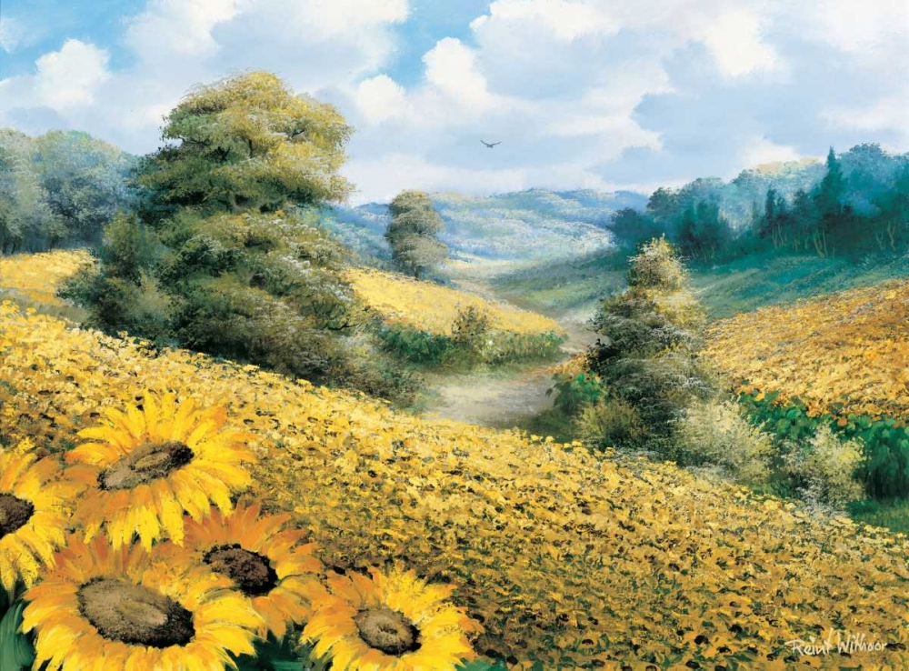 Wall art: Sunflower hill, by Withaar, Reint